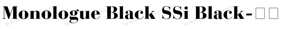 Monologue Black SSi Black字体转换